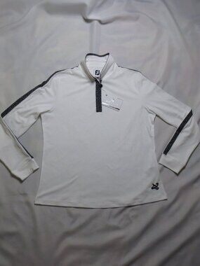 NWT FJ FOOTJOY womens UV SHIRT white GOLF long sleeve OUTDOOR SIZE L